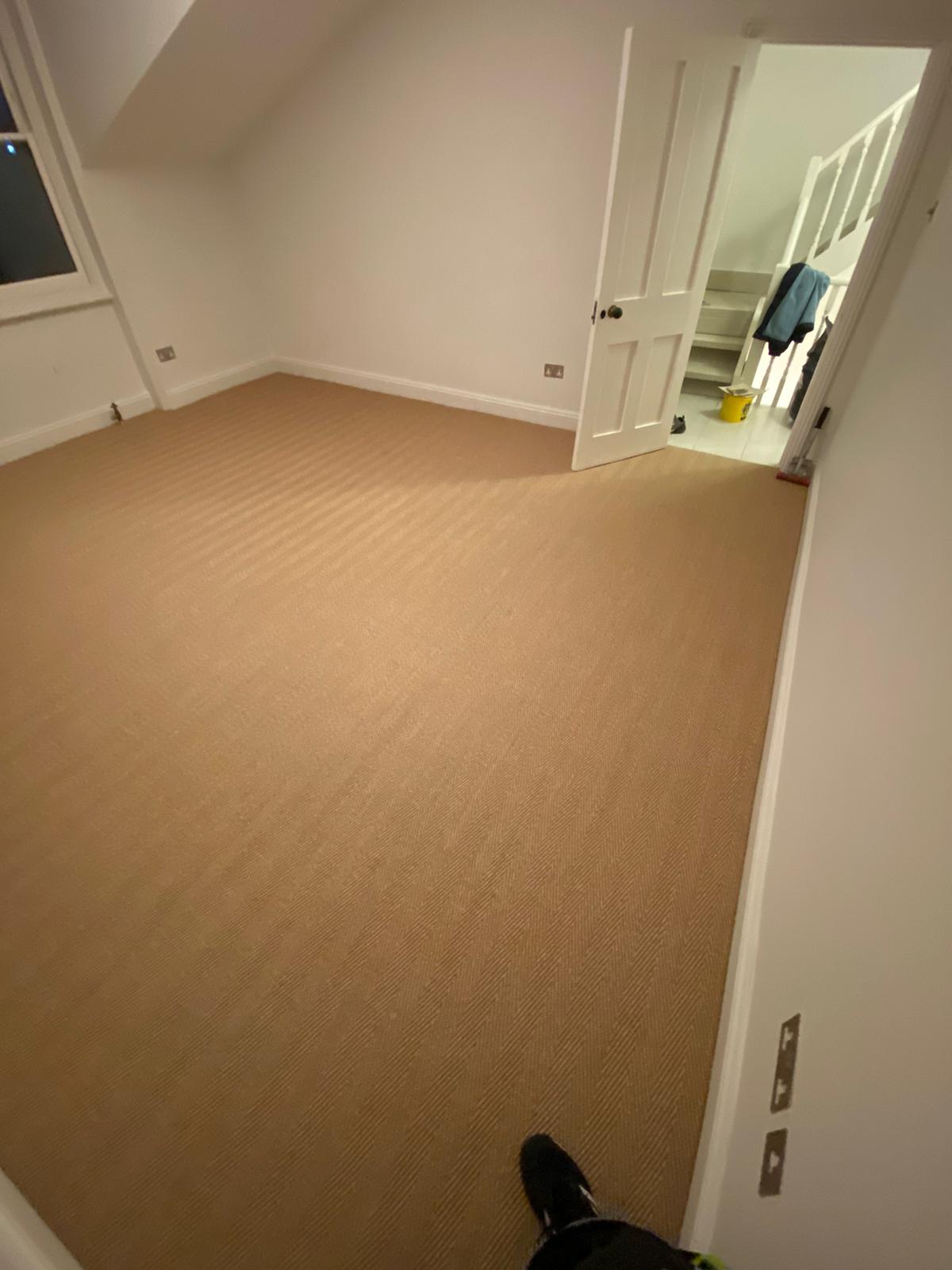 Fibre Carpets Sisal Havana Ore installation in Camden-1