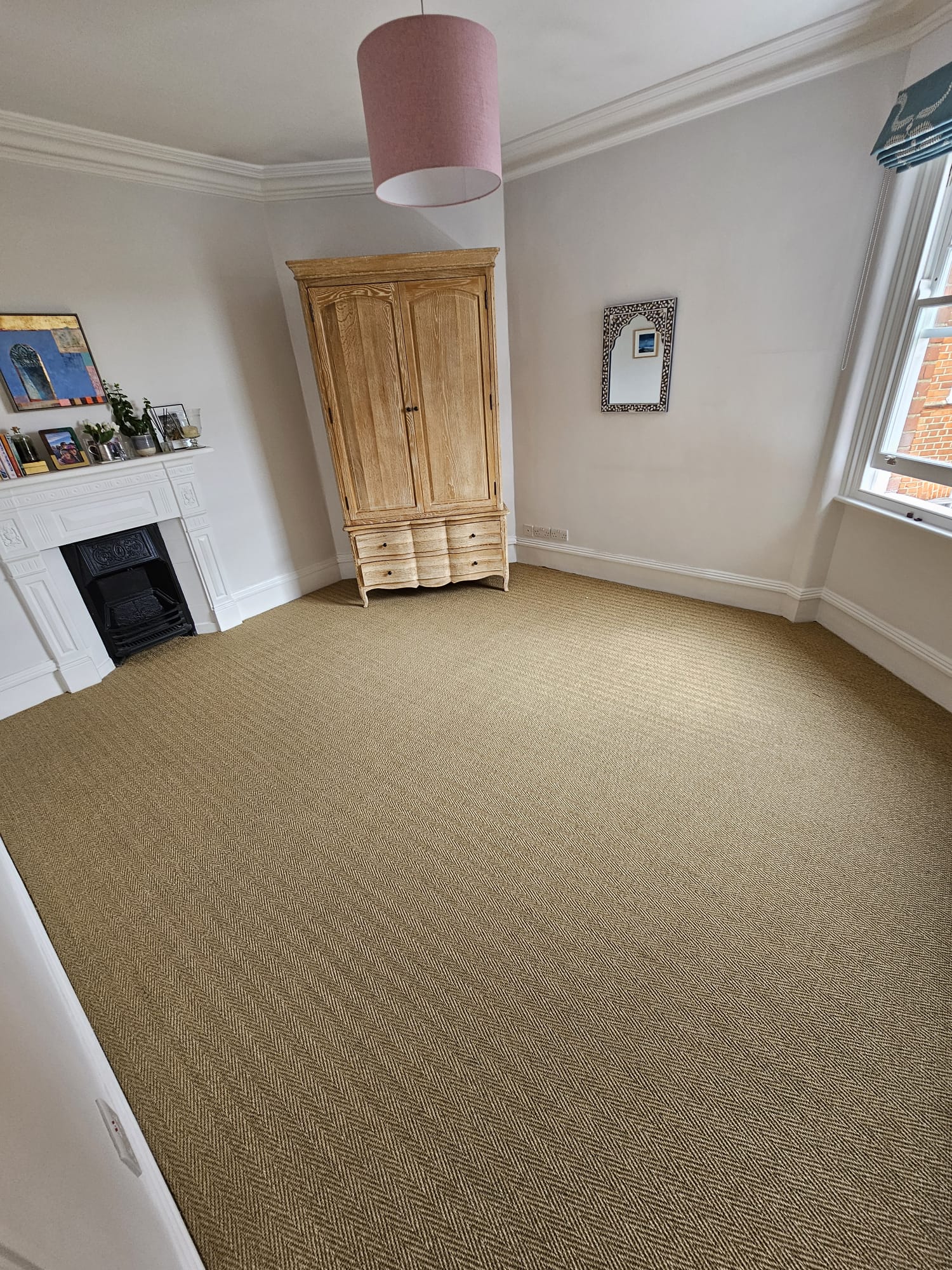 Alternative Flooring Sisal Herringbone Herne 4421 carpet installation in St John's Wood-2