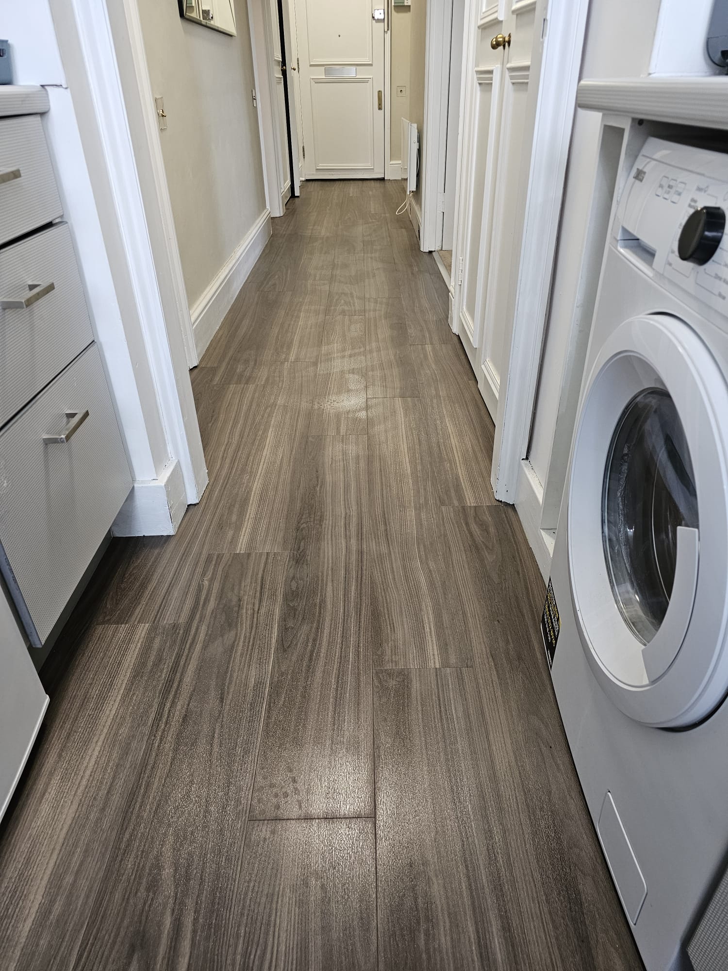 Amtico Spacia Blackened Spa Wood installation in Lambeth-2