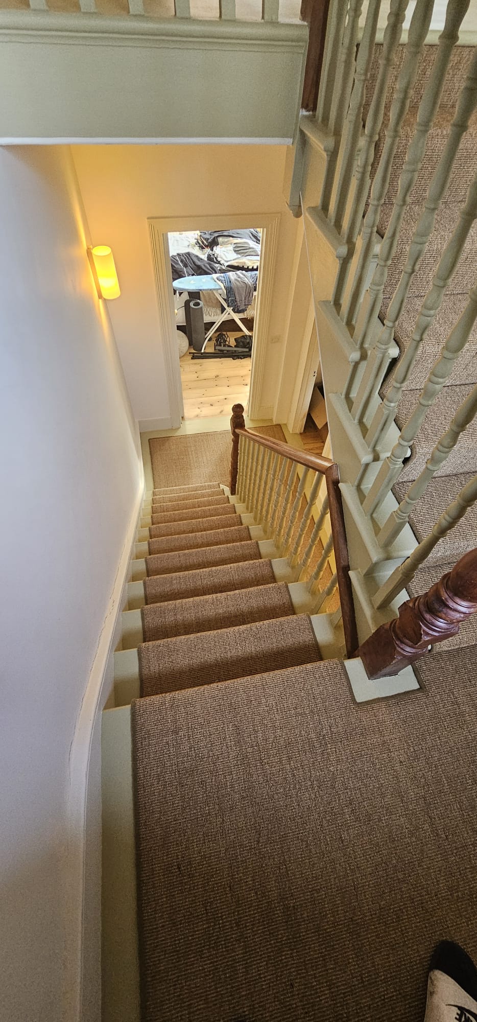 Fibre Carpets Sisal Boucle Anise installation in St John's Wood-1