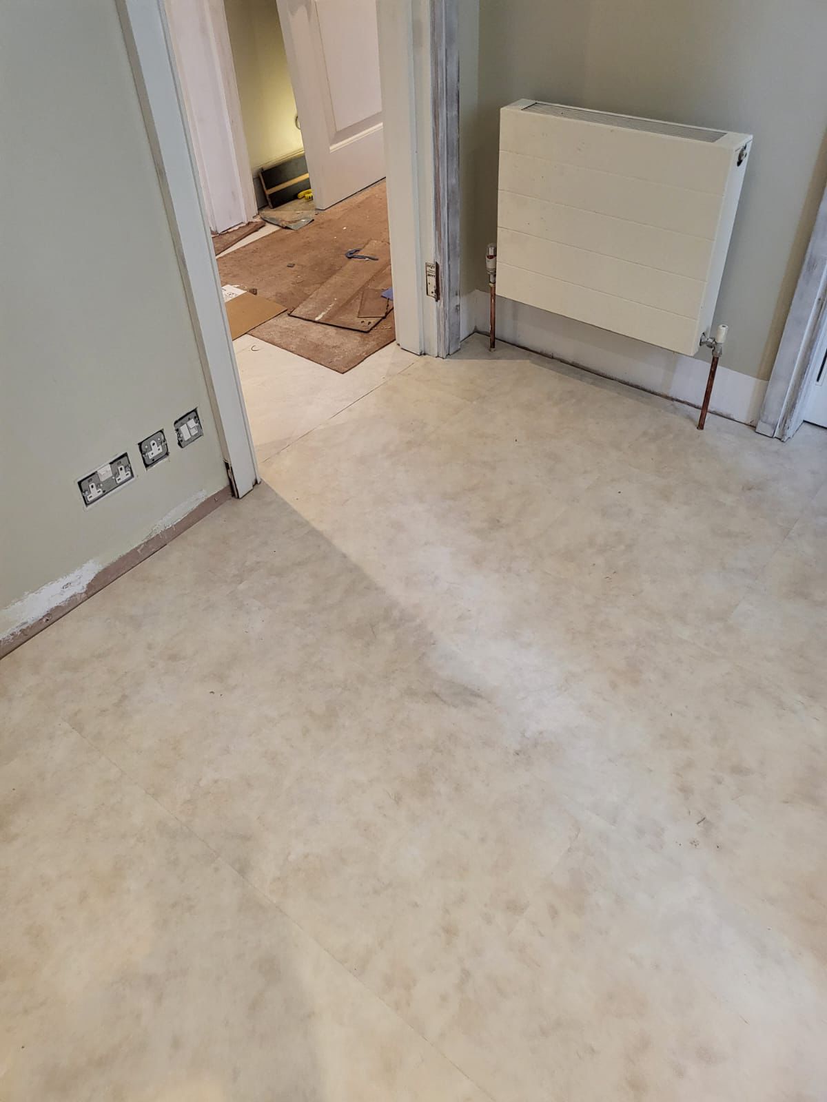 Amtico Spacia Limestone Cool installation in Kings Cross-0