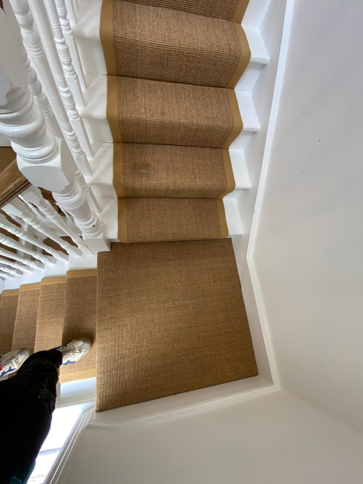 Fibre Carpets Sisal Boucle Saffron installation in Chiswick-1